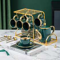 Light luxury Nordic high-end coffee cup European small luxury afternoon tea tea set Household set Small exquisite high-end cup