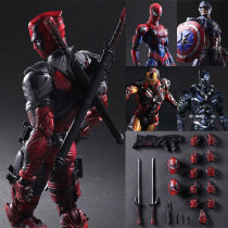 Smart pa change steel spider-man hand-done Deadpool toy Forum4 Avengers Venom Batman model man
