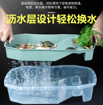 Turtle tank with sun table Landscaping villa Land and water large Brazilian turtle breeding box Household fish tank Special basin for raising turtles