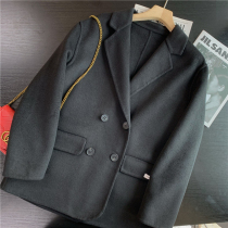 Anti-season clear hand slow no Australian 100% wool classic but not timely double-breasted double-sided wool suit coat