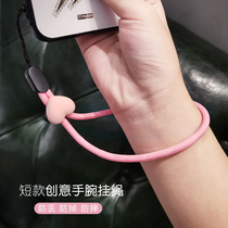 Mobile phone lanyard short wrist strap female creative love adjustable length Suitable for Apple 12 Huawei mobile phone case hanging chain portable ring hanging buckle Pendant sling key u disk work card anti-loss