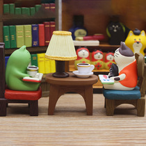 zakka decole Fox bookstore miniature Tide play bookstore to send male and female friends cat theme creative small gift