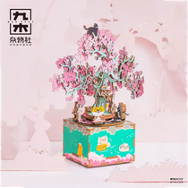  Jiu Mu Sundries Club Ruozhuo Ruolai DIY music box Under the cherry tree girl music box Birthday gift for girlfriend