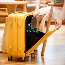 Front Opening Suitcase 20 Inch Boarding Woman Small Universal Wheel Multifunction Pull Bar Box Password Travel High Face Value