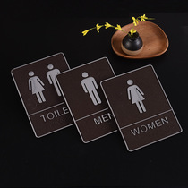 Men and women Bathroom Signage Forbidden Smoking Cozy Reminder Card Acrylic Company Koroom Card Hotel Doorplate