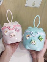 Cute baby milk powder box portable out hand sealed baby rice flour split box storage filling number