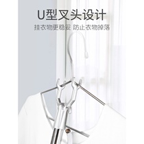 304 stainless steel clothing pole non-retractable clothing fork clothing pole household clothing pole clothing pole stick fork clothing pole