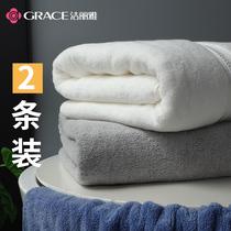 Jie Liya hotel bath towel 2 pure cotton household soft water absorption quick-drying men and women bath plus thickened large towel