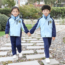 Children's charge clothing school uniform three-in-one primary school class clothing plus velvet padded three-piece kindergarten clothing autumn and winter clothing