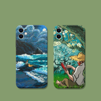 Van Gogh art oil painting sea Woods suitable for iphone12 soft apple 13promax phone case xsmax creative 8plus Tide brand 7p silicone 11 protective set SE male