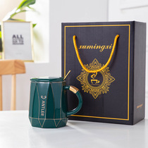 European small luxury coffee cup set business gift simple ceramic mug afternoon tea set