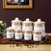 Kitchen supplies creative home storage cans tableware kitchen ceramic sealed cans foreign trade storage tea coffee