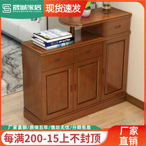 Solid wood shoe cabinet porch cabinet living room partition household entry Chinese screen storage storage wall combination cabinet