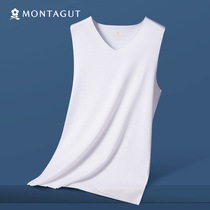 Montejiao modal seamless vest men's thin ice silk sleeveless fitness waistcoat summer bottoming undershirt