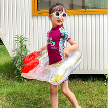 Adult seat male and girl adult armpit cartoon cat transparent sequin life-saving floating ring baby child swimming ring