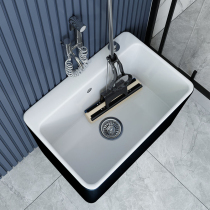Mu Meng Si balcony large washing mop pool household mop pool trough basin black toilet floor ceramic mop pool