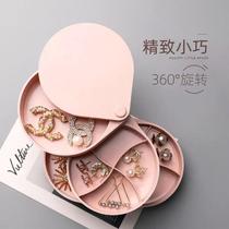 Rotating necklace earrings earrings earrings earrings jewelry storage box rack small exquisite hand jewelry net red multi-layer box