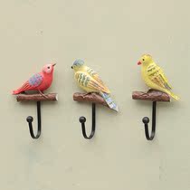 Creative Little Bird hooks Hyon gate Entrance Key Hanging Clothing Hook Wall Trim Perforated Wall Wall Clothing Cap Hook
