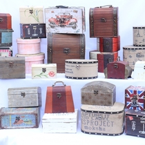 American retro nostalgic suitcase home house decorations shooting props storage box jewelry box