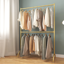 Nordic bedroom double coat rack floor-to-ceiling double-bar liftable household indoor dormitory balcony drying rack