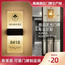 Custom hotel house number LED light hotel room number Club box B & B restaurant ktv logo custom