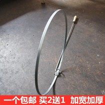 Push iron ring rolling iron ring barrel hoop Hoop hoop iron ring 80 nostalgic traditional childrens fitness toys solid flat thick and widened