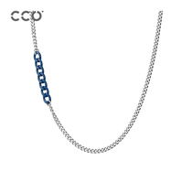 CCO Yu Gengyin with dopamine necklace summer 2021 niche design Cuban couple chain Tanabata gift