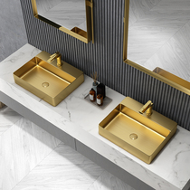 Zhuang steel golden stainless steel basin light luxury air wash basin single basin Nordic toilet household washbasin