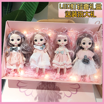 Bababi Mini Doll Girl Princess Simulation Dress Up Toy Set Gift Box Childrens Doll Birthday Gift