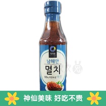 Yu Lu seasoning Korea imported Qingjingyuan fish sauce 500g*1 bottle Blue label whitebait juice Kimchi spicy cabbage seasoning