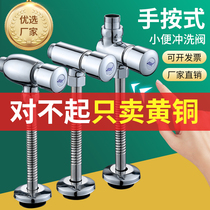 All copper urinal valve urinal flush valve hand press flush switch delay valve toilet urinal cup