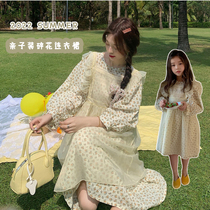Pro-Subloading Broken Flowers Dress dress Spring and Autumn Dress Girls Korean Department Sweet Maessen Two sets of princess veil dress foreign air female
