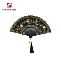 (China Fan Museum) Fengming Flower Folding Fan Hollow Sachet Fringe Pendant Hangzhou Wenchuang Fan Ancient Wind