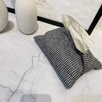 Paper bag household bag type paper towel set Paper towel bag Creative simple net red tide Houndstooth tissue box pumping