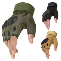 Boxing sanda mens half-finger gloves Outdoor protection wear-resistant non-slip fitness cycling training fingerless sports protective gear