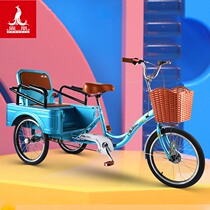 Phoenix elderly tricycle rickshaw elderly scooter pedal double bicycle adult tricycle
