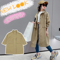 Girls coat spring and autumn 2021 New Korean version of childrens autumn middle-aged foreign-style girl Net Red