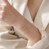 Net Red Identical Draw Adjustable Bracelet Small Crowd Design Sensation Retro Hand Strings Female Lukewarm Bestie Bracelet