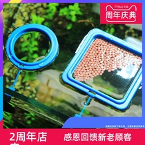 Fish feeding circle Small fish feed fish feeder Ornamental fish Beautiful fixed-point feeding Anti-drift feeding feeder
