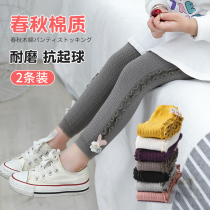 Baby hit bottom pants spring autumn pure cotton pants 2 baby 1-3 girl elastic thin section foreign air large pp net red underpants