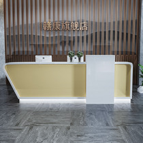 Company Reception Desk Reception Desk Brief Modern Baking Lacquer Office Front Desk Desk Service Consultation Desk Greet-in-House Ginza Ginza