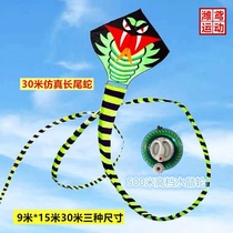 Snake kite new long tail 30 meters 15 meters simulation snake large kite children adult kite wire wheel long tail elegant