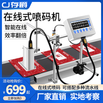 Cunjue CJ-100S automatic online inkjet printer Production date carton packaging bag coding machine logo serial number Large character inkjet printer automatic assembly line