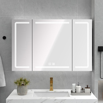 Aluminum alloy smart bathroom mirror cabinet bathroom mirror cabinet with storage rack hanging wall style simple modern mirror cabinet alone