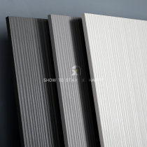 Light luxury gray whole body pull groove surface tiles concave and convex three-dimensional wall tiles balcony living room hotel tooling background wall floor tiles