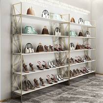 Nordic shoe store shoe rack display rack shop solid wood bag rack floor for floor-to-sale shoes display shoe shelves
