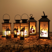 Halloween scene arrangement props bar decorations kindergarten portable light lighting fire lights desktop ornaments