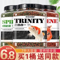 Fish food small particles Household fish food Freshwater ornamental fish Small golden fish special floating color butterfly carp Koi feed