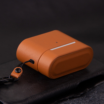 The application of airpodspro covers Apple airpods headset 1 2 three generations leather simple headphones hard case