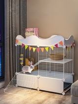 Pet rabbit cage automatic dung cleaning rabbit cage rabbit nest indoor household Villa ChinChin Dutch pig breeding cage